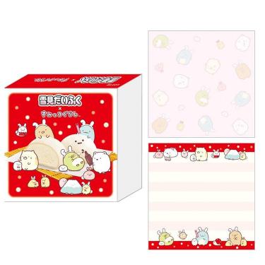 ブロックメモ　パッケージ　雪見だいふく×すみっコぐらし