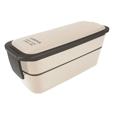 2段バッグ付ランチボックス 400/400ml アイボリー FC-T800 ランタス お弁当箱