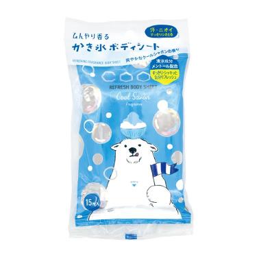 かき氷クールボディシート クールシャボンの香り 15枚入