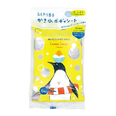 かき氷クールボディシート レモンシャボンの香り 15枚入