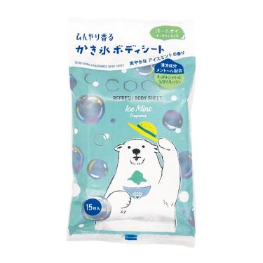 かき氷クールボディシート アイスミントの香り 15枚入