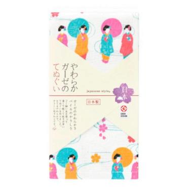やわらかガーゼのてぬぐい 34×90cm みやび舞妓