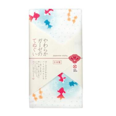 やわらかガーゼのてぬぐい 34×90cm えん金魚