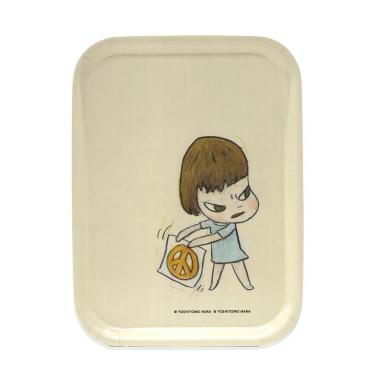 奈良美智 手ぬぐい 幅26cmと変わったサイズの手ぬぐいを額装しました
