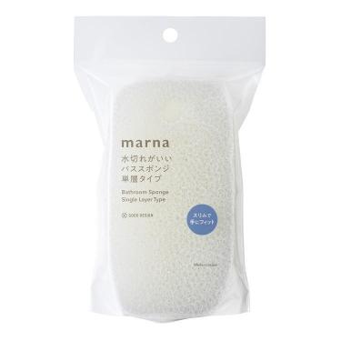 水切れがいいバススポンジ単層 ホワイト