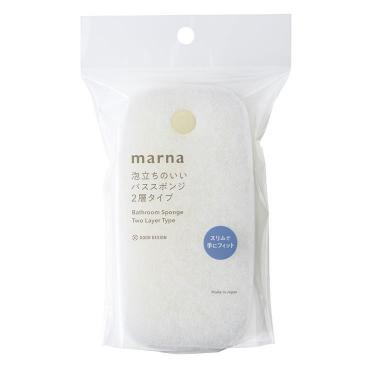 泡立ちのいいバススポンジ2層 ホワイト