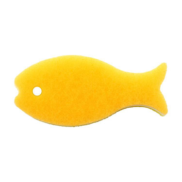 おさかなキッチンスポンジ イエロー マーナ【ロフト限定】
