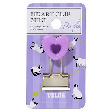 ハートクリップ ミニ パープル