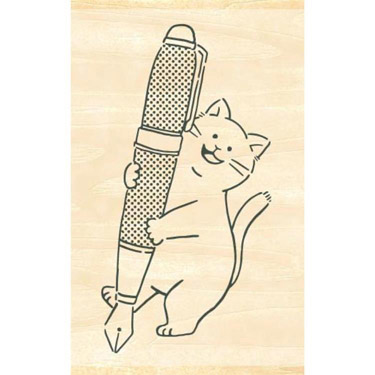 スタンプ インクのあいぼう ねこと万年筆