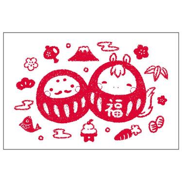 年賀スタンプ 2026 午だるま