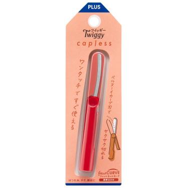 携帯はさみ フィットカットカーブ ツイッギーキャップレス レッド