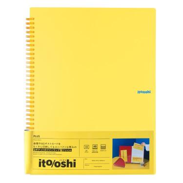 イトオシ ツインリング型ファイル A4 2ポケット イエロー