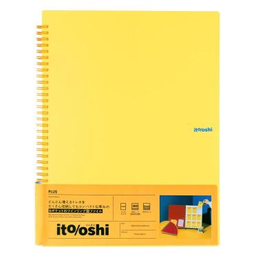 イトオシ ツインリング型ファイル A4 9ポケット イエロー
