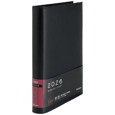 2026年1月始まり 月間 A5 ジウリス+ダイアリー ブラック