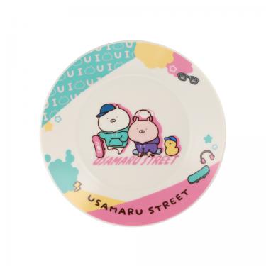 プレート うさまるストリート ピンクグリーン