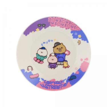 プレート うさまるストリート ブルーピンク