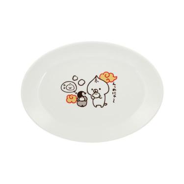 オーバルプレート ねこぺん日和