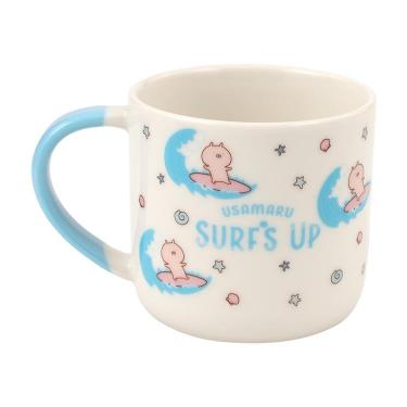 マグカップ　波乗り　ブルー　うさまる　ＳＵＲＦ’Ｓ　ＵＰ