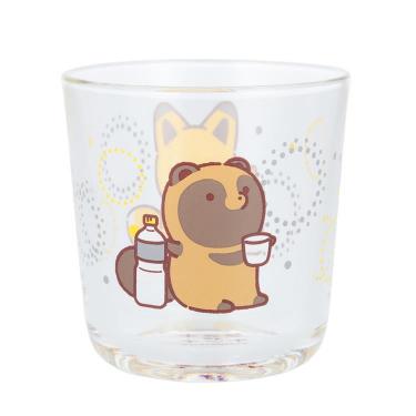 ガラスタンブラー タヌキとキツネ