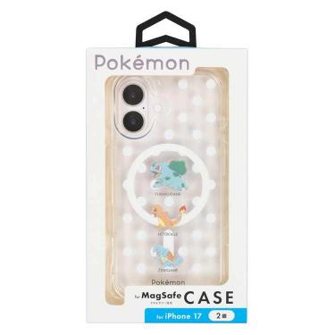 iPhone17用 MagSafeケース ポケットモンスター フシギダネ&ヒトカゲ&ゼニガメ はしる