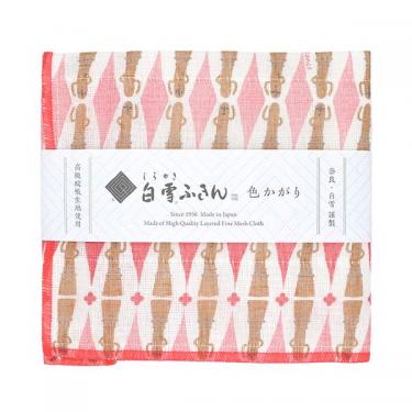 白雪ふきん 色かがり 30×40cm ハニワ ピンク