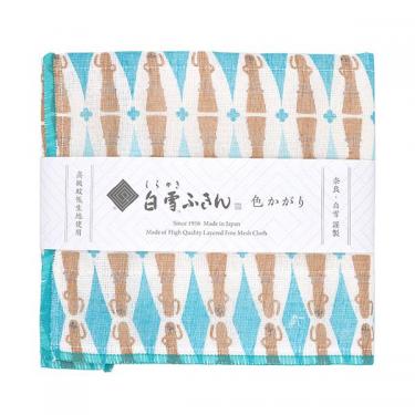 白雪ふきん 色かがり 30×40cm ハニワ ブルー