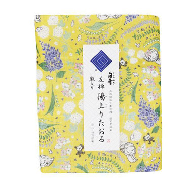 白雪友禅湯上りたおる 笑顔の花