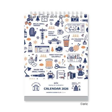 2026年1月始まりカレンダー 卓上 eric