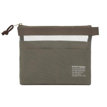 メッシュキャリーポーチ ミニ ブラウン