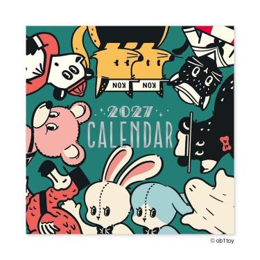 2027年1月始まりカレンダー 壁掛け オビワン
