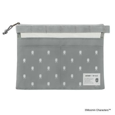 ムーミン×クレイド メッシュキャリーポーチ グレー スティンキー