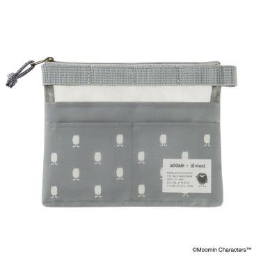 ムーミン×クレイド メッシュキャリーポーチミニ グレー スティンキー