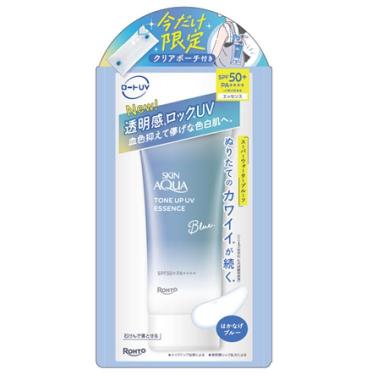 トーンアップUVエッセンス ブルー クリアポーチ付【数量限定】