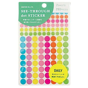 シースルードットステッカー ネオン