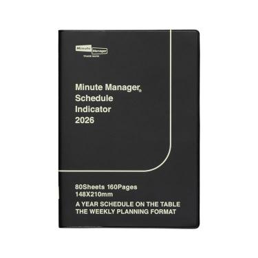 2025年12月始まり手帳 週間レフト A5 ミニットマネージャー ブラック