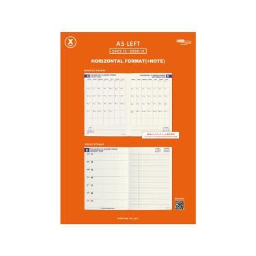 2025年12月始まり手帳 週間レフト A5 Xタイプ リフィル