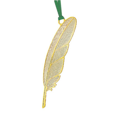 金のしおり 羽根ペン