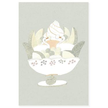 ポストカード トビマツショウイチロウ メロンの贅沢な食べ方