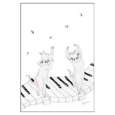 ポストカード トコロコムギ 猫・音楽