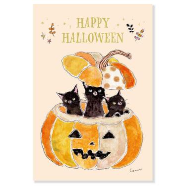 ハロウィンポストカード トコロコムギ ドラキュラ・猫