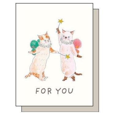 バースデーミニカード トコロコムギ 猫・星