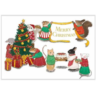クリスマスポストカード 茜ことこ 動物 CMP-412