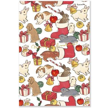 クリスマスポストカード 森山標子 うさぎ プレゼント CMP-421