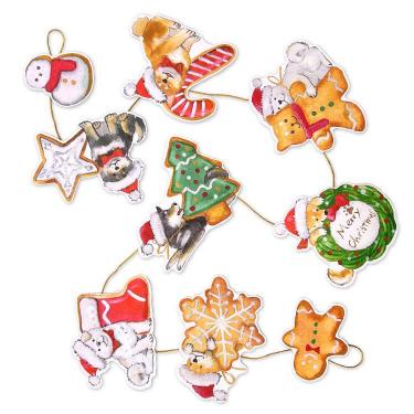 クリスマスガーランドカード しばいぬとクリスマス アイシングクッキー