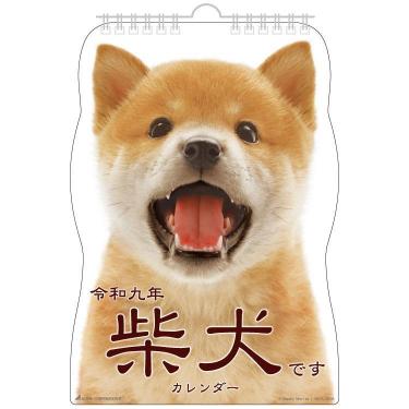 2027年1月始まりカレンダー 壁掛け 柴犬です