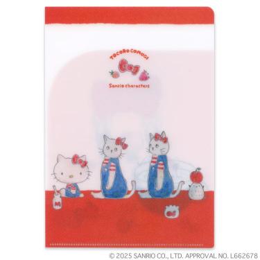 クリアファイル A5 トコロコムギ×サンリオキャラクターズ キティちゃんといっしょにゃんこ