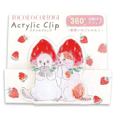 【再販】ドーナツ(ミニパーツ付)♪8個#2524 木製クリップ☆マグネット付 ドーナツクリップ ミニ チョコ(チョコ): ステーショナリー