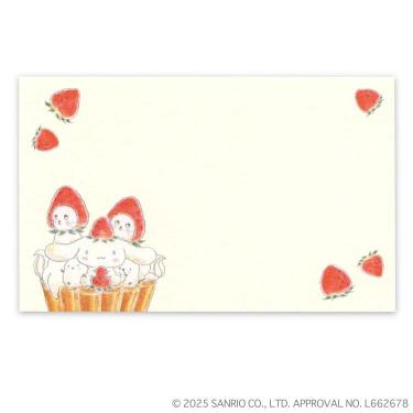 ミニメッセージカード トコロコムギ×サンリオキャラクターズ シナモロールといちごタルトにゃんこ