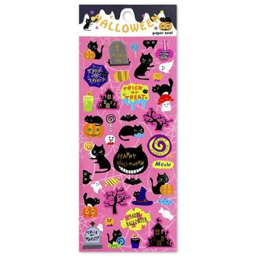 ペーパーシール ハロウウィン 黒猫