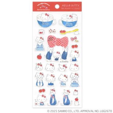 コットンシール トコロコムギ×サンリオキャラクターズ キティちゃんといっしょにゃんこ